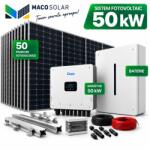 Deye Sistem complet fotovoltaic 50 kw panouri+ 50 kw trifazat + stocare (M-SIS-AC-50-50KW-15)