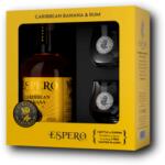 Ron Espero Caribbean Banana + 2 Pohárral 40% 0, 7L ajándékcsomagolás 2 pohárral