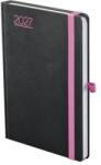 TopTimer Naptár, tervező, A5, napi, TOPTIMER, "Nero", fekete-pink 27T021N-00E (27T021N-00E)