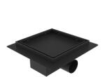Inter Ceramic Set rigola pentru dus plus capac Inter Ceramic New Generation 15x15 cm finisaj negru mat/faiantabil (6415MB)