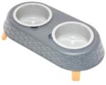 Mpets Castron Dublu din Plastic, Marime L, Gri, M-Pets (CVT-TUF13)
