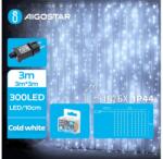 Aigostar B. V. Aigostar - LED Karácsonyi kültéri lánc 300xLED/8 funkció 6x3m IP44 hideg fehér B103031NW (AI1407)