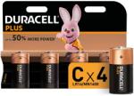 Duracell Plus C Baby LR14 Alkáli Elem - 4 db, 1, 5V (LR14)