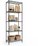 SONGMICS Polcrendszer fémhálós, 5 szintes, 60 x 30 x 161 cm, fekete (LGR165BH01)