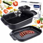 ORION Grande Aroma kétoldalas tepsi 41x26x15 cm üvegfedél (8592381232207)