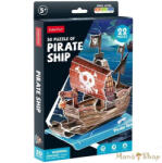 CubicFun : Kalózhajó 3D puzzle 22 db-os (Pirate Ship) (3D-W3121)