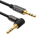 Wozinsky AUX cable angled (male-male) mini jack cable 2 m black (5907769307416)