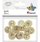 Titanum Craft-Fun Series gombok 20mm, Handmade with Love natúr 15 db Titanum (5903714542970)