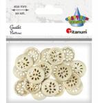 Titanum Craft-Fun Series gombok 20mm, áttört natúr 20 db Titanum (WDY216) (5903714542987)