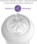 Philips Biberon Philips Avent Natural Response SCY903/01, 260 ml, tetina care functioneaza ca sanul mamei, cu debit 3, tetina fara scurgeri, +1 luni, fara BPA, usor de curatat (SCY903/01)