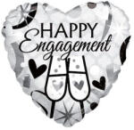 Conver Happy Engagement (eljegyzési) szív fólia lufi, 45 cm