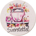 Valex Decor 5db. autó mintás fa dekor tábla „Szeretettel felirattal, 5 cm (GV03-202)