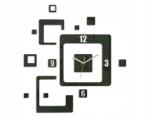 ModernClock 3D öntapadós óra Trio Quadrat fekete (MCT001-BLACK-02)