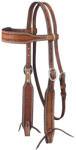 ZILCO Royal King Barbed Wire Tooled Wide Browband Kantár