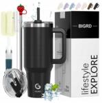  Bigrd Thermo Bögre 1.18L Szívószállal Rozsdamentes Acél Fekete (652175)
