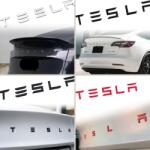 Telona TESLA" felirat matrica hátsó csomagtartóra
