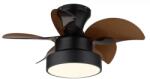 GLOBO Ventilator Kari 03670, LED 22W, 3000-6000K, D 58 cm, negru, material sintetic (03670)