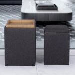 Schuller Valencia Set 2 tabureti cu sezut reversibil / tava Nero (SV-231688)