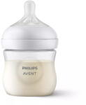 Philips Biberon Philips Avent Natural Response SCY900/01, 125 ml, tetina care functioneaza ca sanul mamei, cu debit 2, tetina fara scurgeri, +0 luni, fara BPA, usor de curatat (SCY900/01)