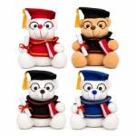 Flippy Ursulet de Plus Absolvent, Flippy, Jucarie Moale cu Toca, Ochelari si Diploma, Cadou pentru Absolvire, 20 cm, Multicolor (176213)