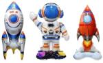 Flippy Baloane din Folie Metalizata, Flippy, set 3 Baloane pentru Baieti, Model Astronaut 49 x 69 cm, Racheta Alba 31 x 61 cm, Racheta Rosie 36 x 69 cm, Pai din carton inclus, Multicolor (133908)