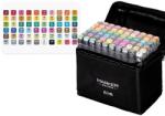 Flippy Set 60 Markere, Flippy, pe Baza de Alcool, Dublu Capat, Subtire 1mm si Gros 6 mm, Geanta Depozitare, 15 cm, Multicolor (161530)