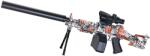 Flippy Mitraliera de jucarie electrica Flippy cu bile de hidrogen de gel, gun bluster, tragere in rafala, varsta peste 6 anil, ochelari de protectie, 5000 de bile incluse, cablu de incarcare, 22.5x81.5 cm, S