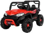 Flippy Masinuta Electrica Flippy, pe 4 Roti, Tip Jeep, 2 Usi, cu Acumulator, Sistem Anti-Rasturnare, Sistem de Lumini si Sunet, 2-8 Ani, 100 x 61 x 62 cm, Rosu (125848)