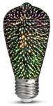 V-TAC BEC LED ST64 E27 3W CU FILAMENT 3000K ALB CALD MODEL 3D (SKU-212705) - vexio