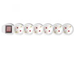 Somogyi Elektronic Prelungitor 6 prize, intrerupator, 1, 5 m, alb (NV 6K/WH)