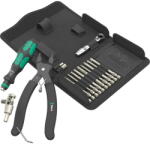 Wera 9532 Chain Riveter Workshop Set, 20-piece, tool set black/green, including reversible bit ratchet, 1/4 (05136042001) Trusa unelte