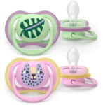 Philips Set 2 suzete Philips Avent Ultra Air SCF087/13, 6-18 luni, colorat, (SCF087/13)
