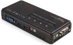 StarTech 4 Port Black USB KVM Switch Kit with Cables and Audio (SV411KUSB)
