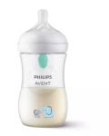 Philips Biberon Philips Avent Natural Response SCY673/81, cu dispozitiv AirFree, 260 ml, tetina care functioneaza ca sanul mamei, cu debit 3, tetina fara scurgeri, +1 luni, model deco elefanti, fara BPA, usor