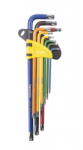 Topmaster Professional Set 9 chei TORX T10-T50 extra lungi COLOR TMP (390174) - vexio Cheie imbus