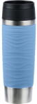 emsa TRAVEL MUG Waves Grande thermal mug (light blue/stainless steel, 0.5 liters) (N2022600) - vexio