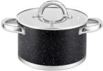 Cook Max Fazék üvegfedővel 18 cm 2, 6 literes prémium rozsdamentes Black Cook Max CKM805B/2 (CKM805B/2)