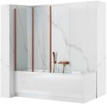 Rea Panou Pentru Cada Pliabil Rea Agat-3 120 Brush Copper (REA-W5697)