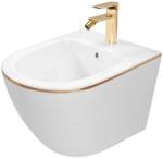 Rea Bideu Suspendabil Rea Carlo Mini White Gold Edge Alb Cu Dunga Aurie (REA-C6990)