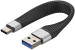 TECHLY Cablu profesional, plat, date si incarcare rapida QC, USB-C tata la USB 3.2 Gen 2 tata, FPC, 12cm, 10 Gbps, Techly ICOCUSBC-FL-U322 (ICOCUSBC-FL-U322)