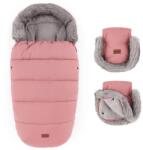 Petite&mars Comfy 4 az 1-ben bundazsák szett + Furry Old Rose babakocsi kesztyű