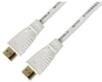 TECHLY Cablu HDMI tata - HDMI tata, High Speed, 1M, 4K @ 60Hz, Techly ICOC HDMI-4-010NWT, Alb (ICOCHDMI-4-010NWT)