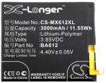 Cameron Sino Li-Polymer akku 3.85V/3000mAh, Meizu BA612 kompatibilis, FEKETE (CS-MX612XL)