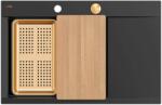 Quadron Josh chiuveta graniteq 78x50 cm negru HCQJ7850U7_PVDC1_P2O (HCQJ7850U7PVDC1P2O) Chiuveta