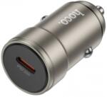 hoco. Z57 szivargyujtós autós töltő, szürke (30W, 3A 1 x USB-C)