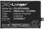 Cameron Sino Alcatel 5V CAMERON SINO Li-Polymer akku 3.85V/3900mAh Alcatel TLP038C7 kompatibilis FEKETE (CS-OPV506SL)