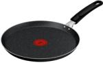 Tefal Tigaie pentru clatite Tefal Extra M0001032, 25 cm, aluminiu, invelis antiaderent ultra-rezistent, Thermo-Signal, , negru (M0001032)