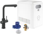 GROHE Baterie bucatarie Grohe 31326KS2, Blue Professional, inalta, tip L, filtrare, apa carbogazoasa, dus, mat, negru (31326KS2)