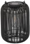 Chomik Felinar solar din metal - negru 24cm 63822 (LAP8884)