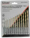 Silver Burghie pentru metal 1, 5-6, 5mm set 13buc cu tijă HEX 67314 (S10418) Burghiu